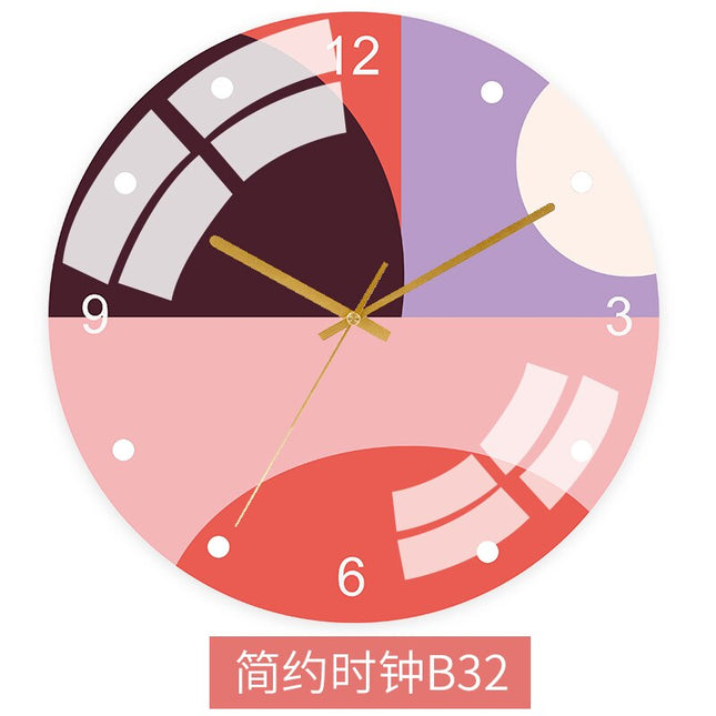 Kleurrijke Abstracte Wandklok Modern Design