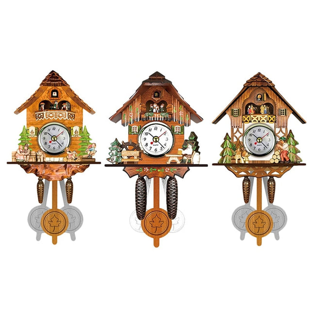 Klassieke houten koekoeksklok met slinger