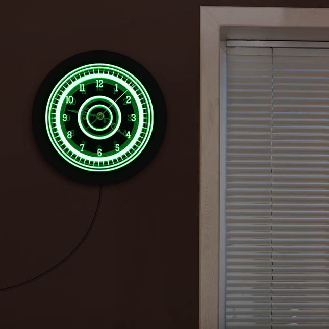 Moderne lichtgevende klok voor slaapkamer