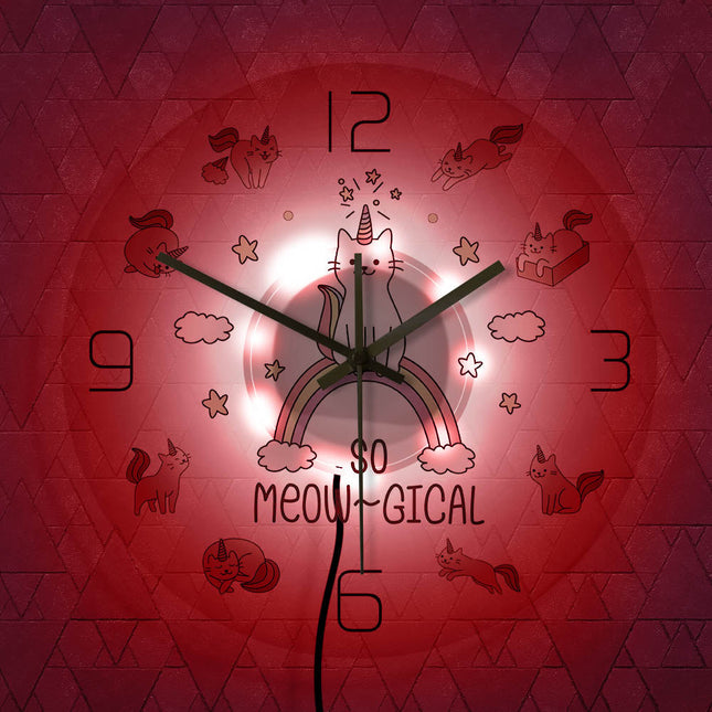 Leuke kinderklok met eenhoorn katten