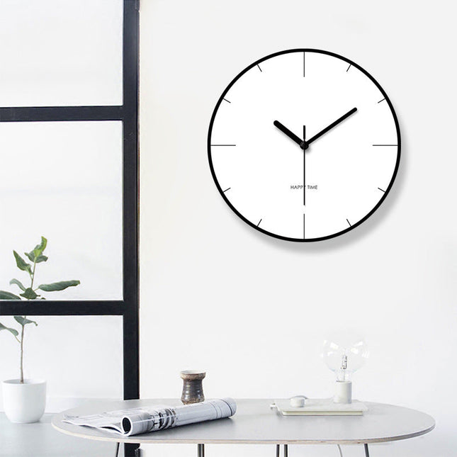 Stille minimalistische wandklok voor de woonkamer
