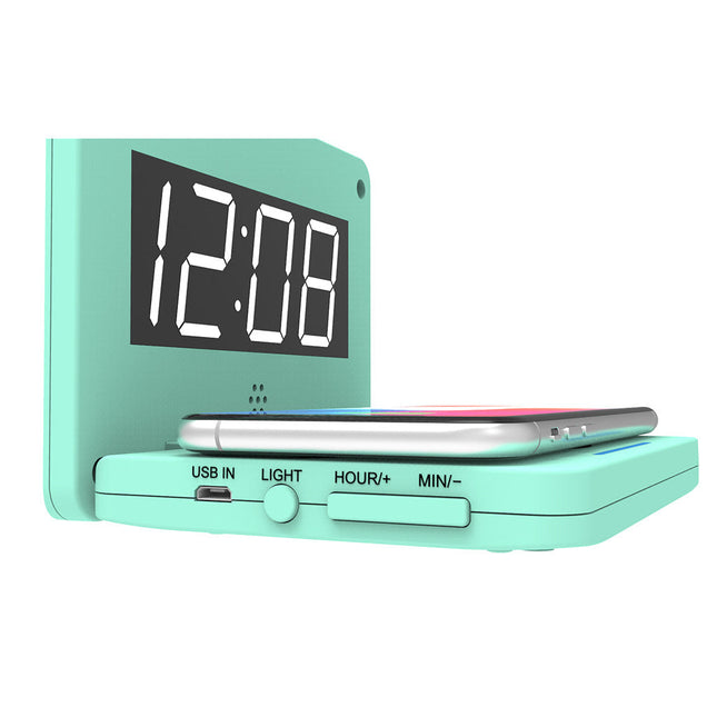 Digitale wekker met draadloze oplader