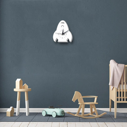 Witte kinderklok in vorm van raket