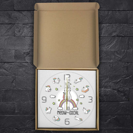 Leuke kinderklok met eenhoorn katten