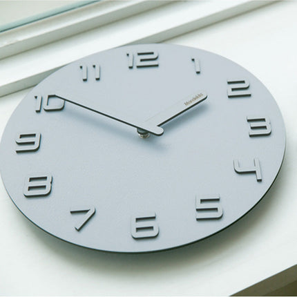 Minimalistische groene 3D wandklok hout