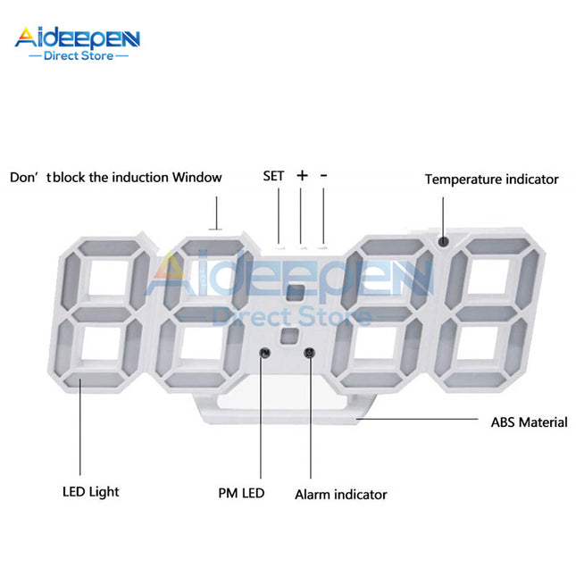 Moderne 3D LED digitale tafelklok