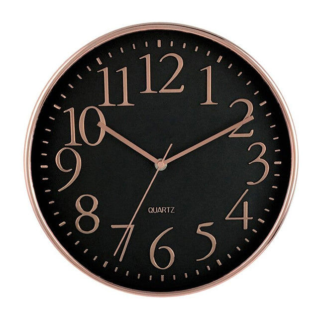 Scandinavische quartz klok met marmerlook