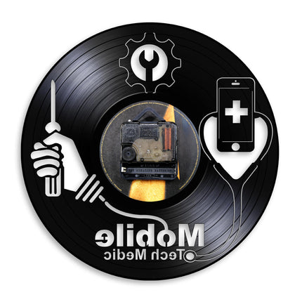 Vinyl klok voor telefoon reparatie service