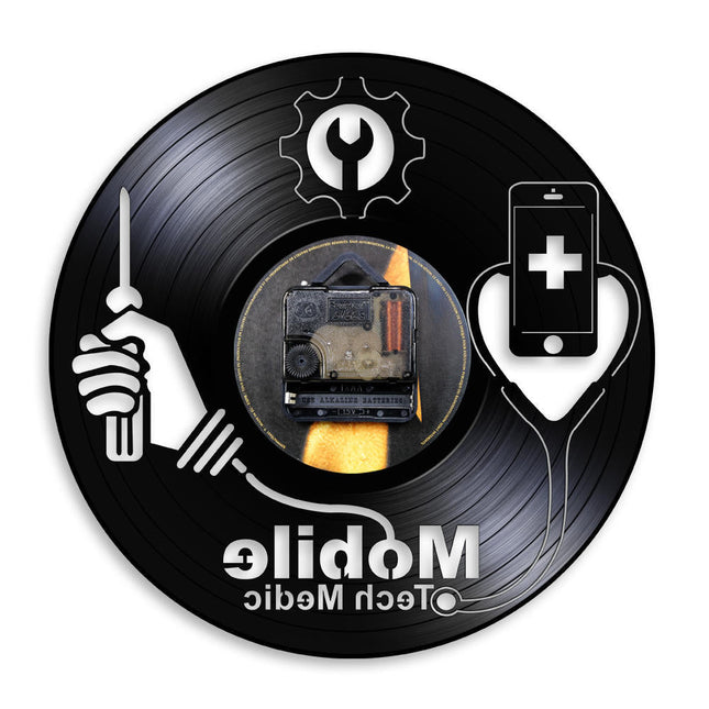 Vinyl klok voor telefoon reparatie service