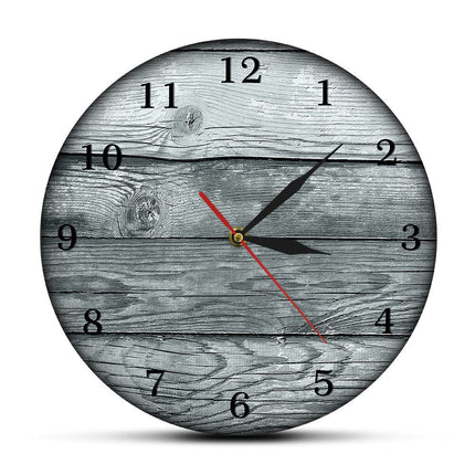 Vintage wandklok met gekleurd houteffect