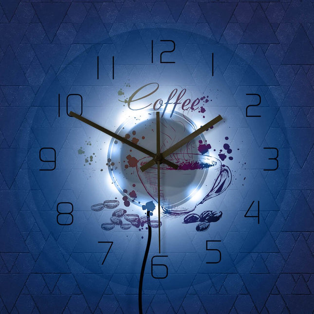 Decoratieve wandklok voor koffieliefhebbers