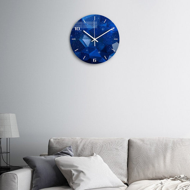 Scandinavische wandklok met heelal print