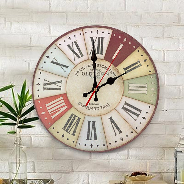 Originele houten wandklok met uilen