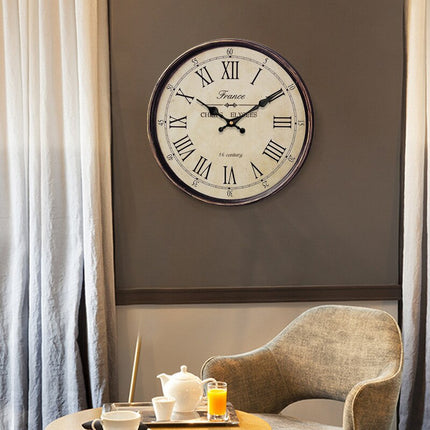 Grote industriële klok Romeinse cijfers