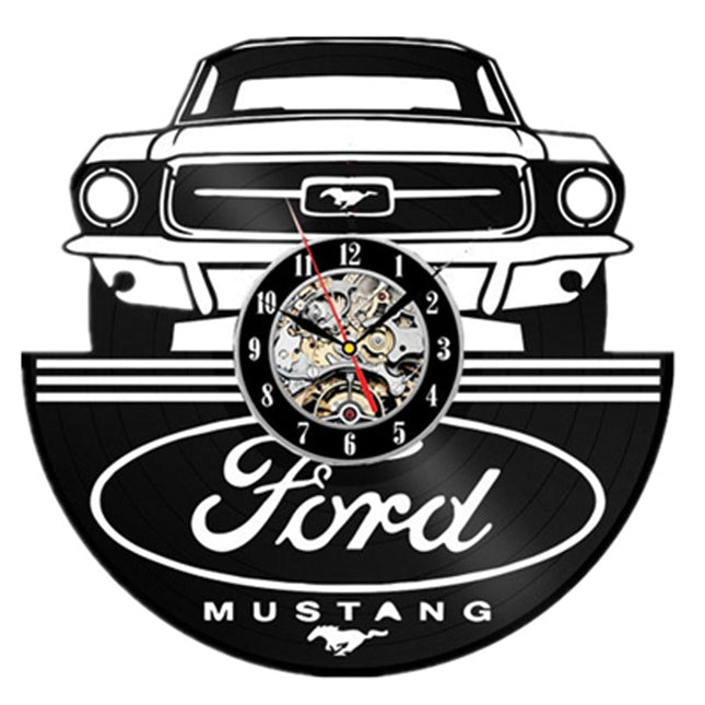 Ford Mustang auto vinyl wandklok