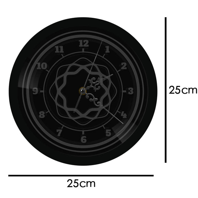 Abstracte design wandklok met led licht