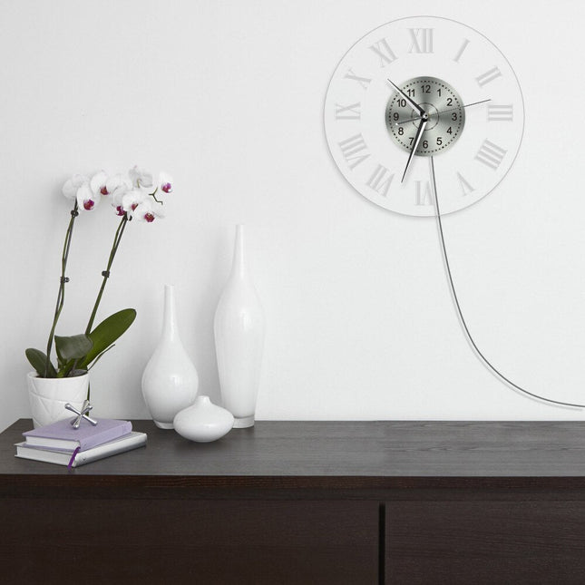 Wandklok Romeinse cijfers met led verlichting