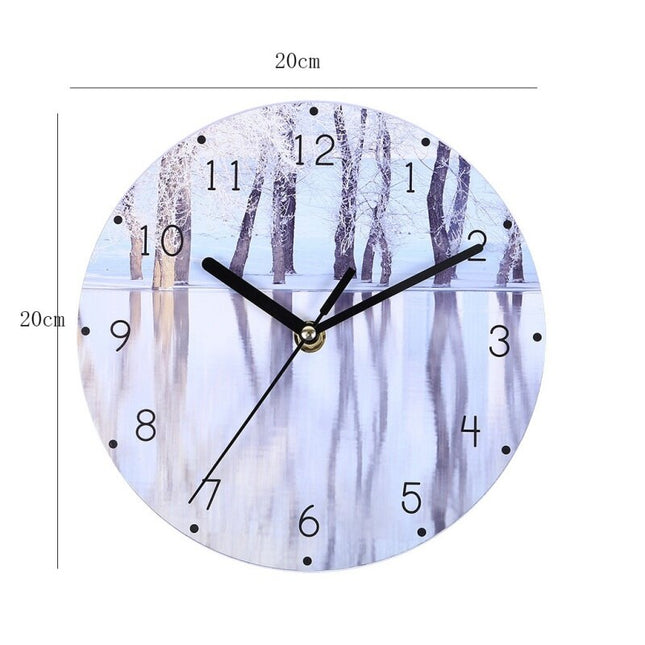 Houten wandklok met inspirerende tekst