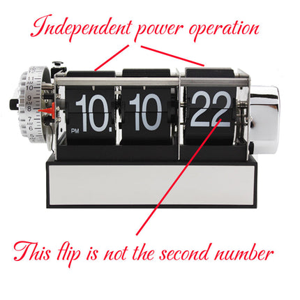 Mechanische flipklok met seconden weergave