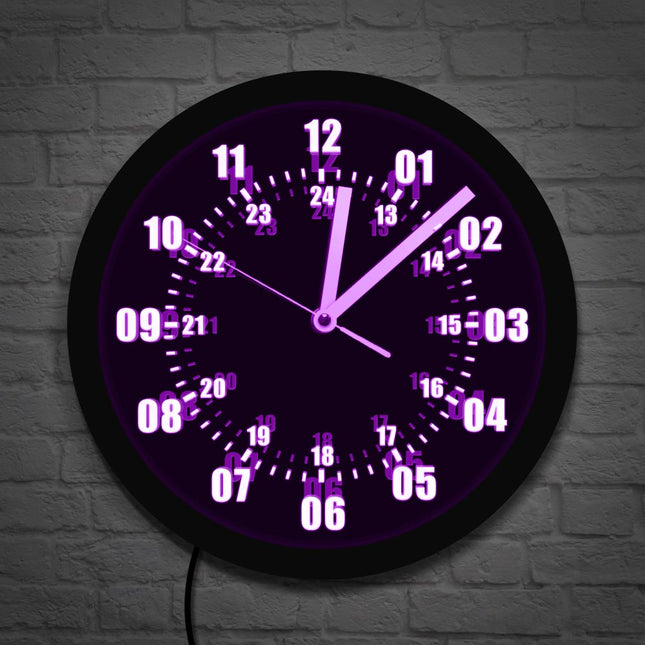 Militaire stijl wandklok met led verlichting