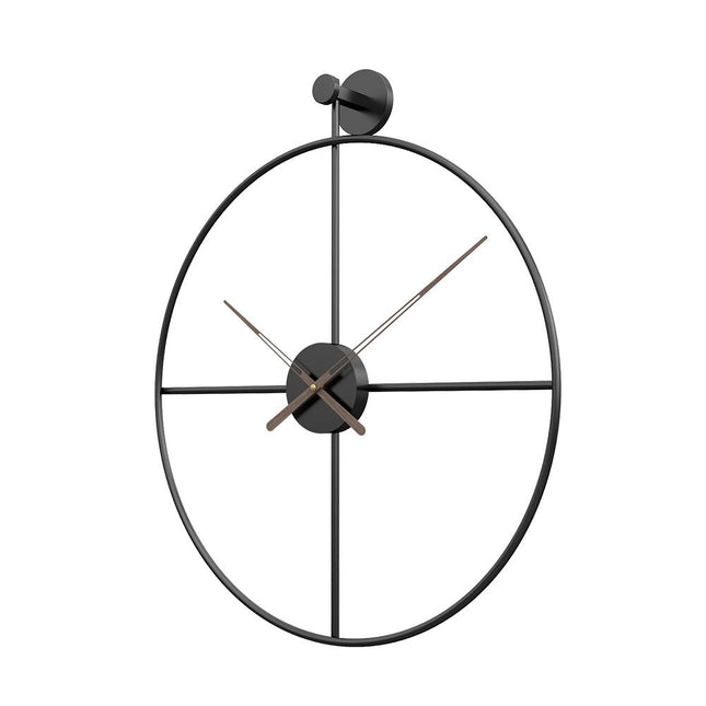 Grote Gouden Metalen Wandklok Geometrisch