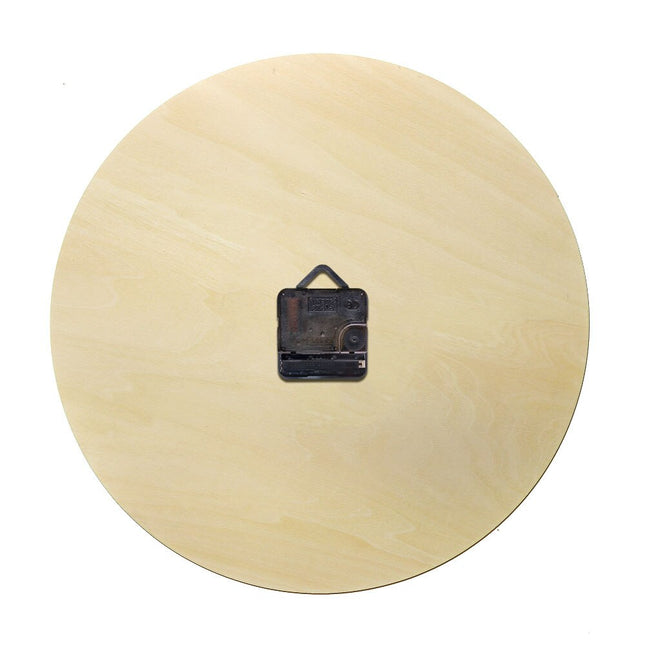 Houten wandklok met yoga posities