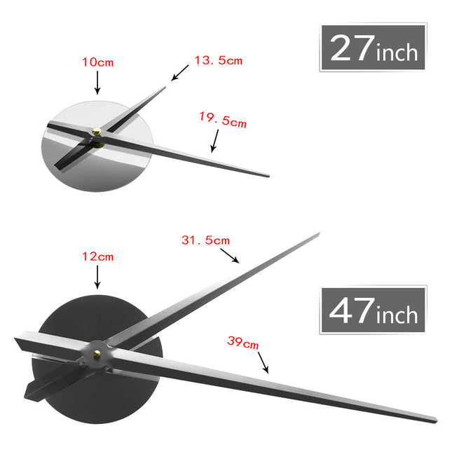 Grote 3D motor wandklok sticker