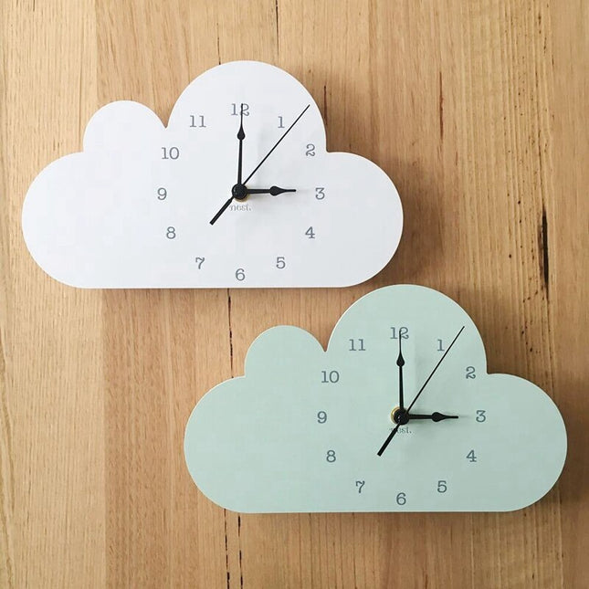 Scandinavische wandklok wolk voor kinderkamer