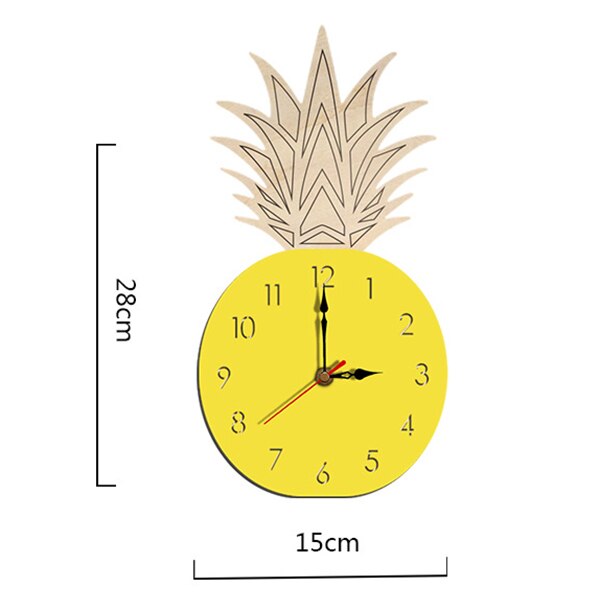 Houten kinderklok ananas design
