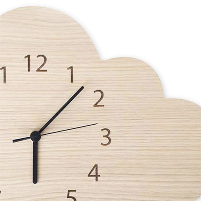 Houten kinderklok in de vorm van wolk