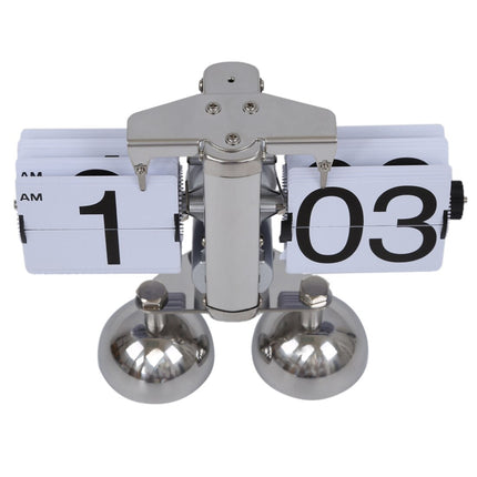 Vintage flipklok van metaal voor bureau