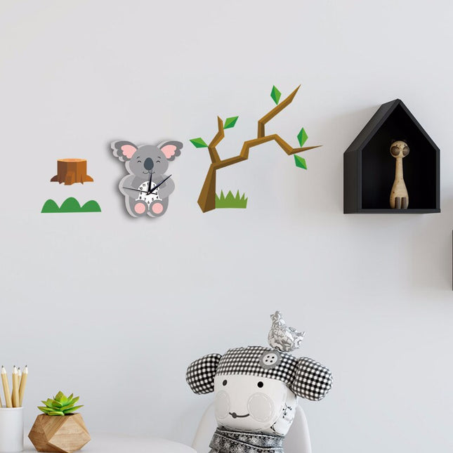 Leuke koala wandklok voor kinderkamer