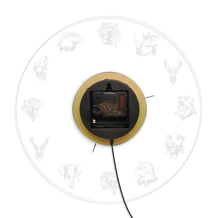 Wandklok met led verlichting en dieren
