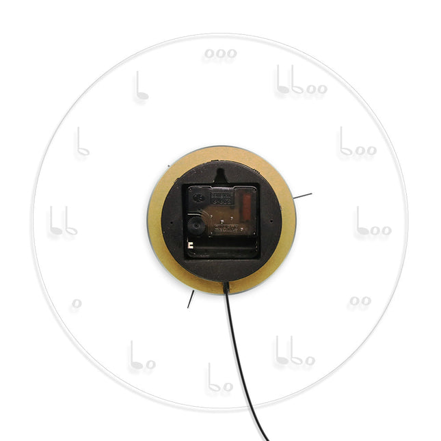 Muziek thema wandklok met ledverlichting