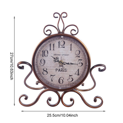 Vintage tafelklok met octopus standaard