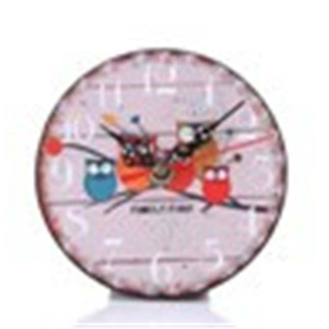 Leuke kinderklok met uil op tractor