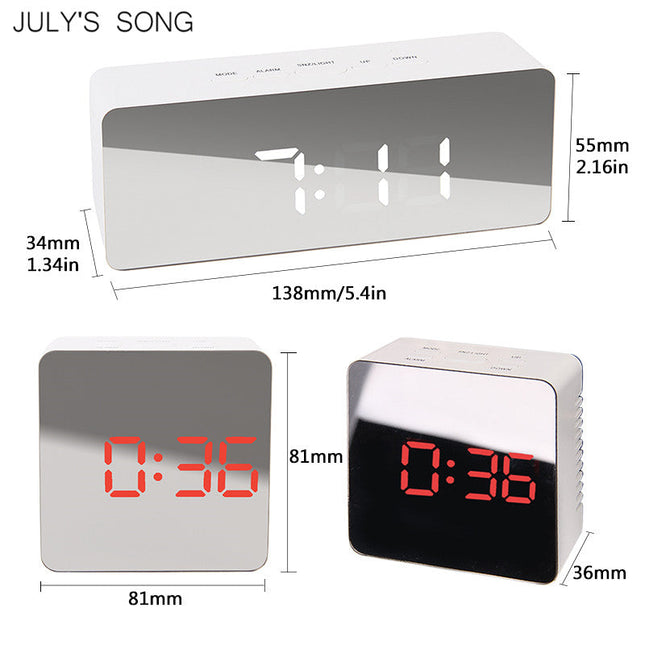 Digitale wekker met spiegel display
