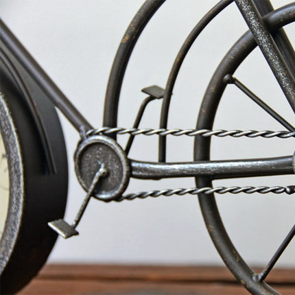 Decoratieve tafelklok in fietsvorm