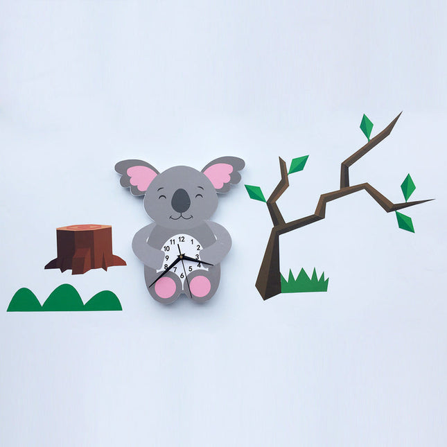 Leuke koala wandklok voor kinderkamer