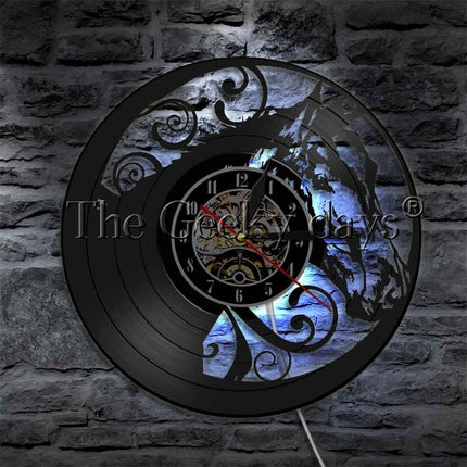 Decoratieve wandklok paard van vinyl