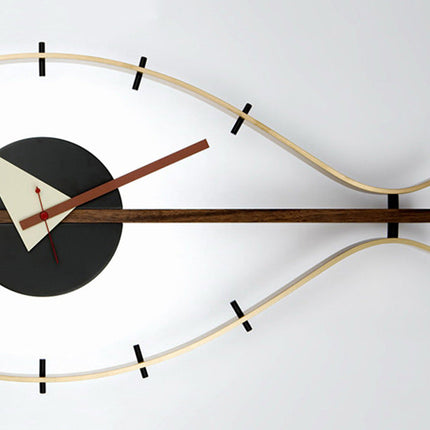 Retro design wandklok in oogvorm