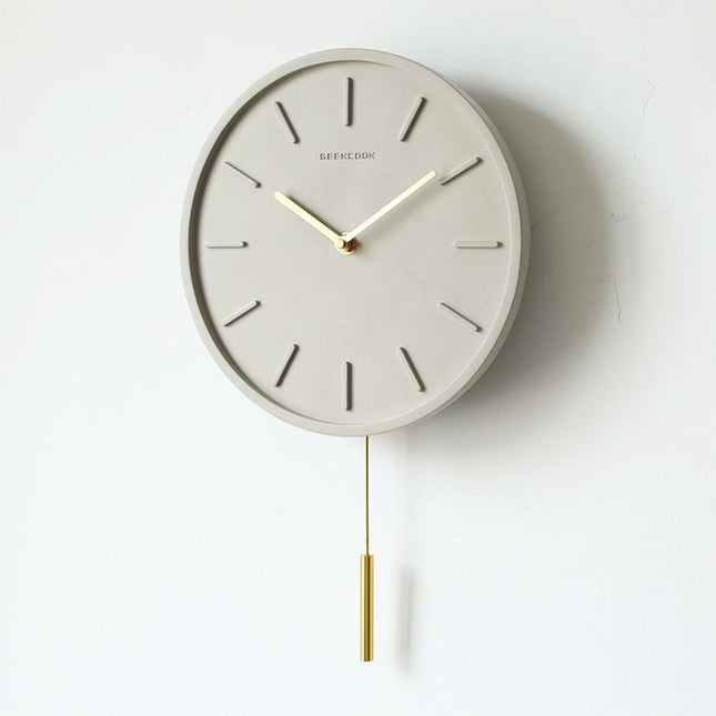 Kleine industriële minimalistische wandklok
