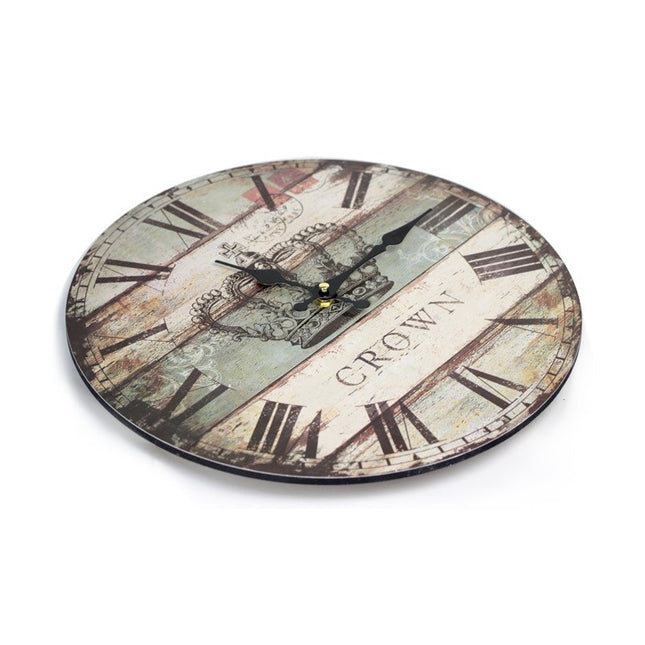 Vintage wandklok met kroon design