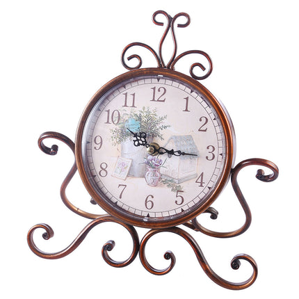 Vintage tafelklok met octopus standaard