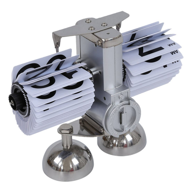 Vintage flipklok van metaal voor bureau