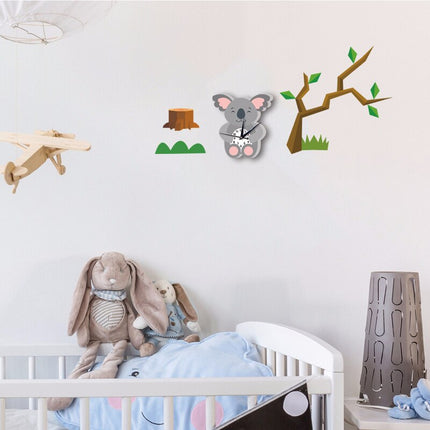 Leuke koala wandklok voor kinderkamer