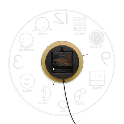 Moderne kunst wandklok met led verlichting