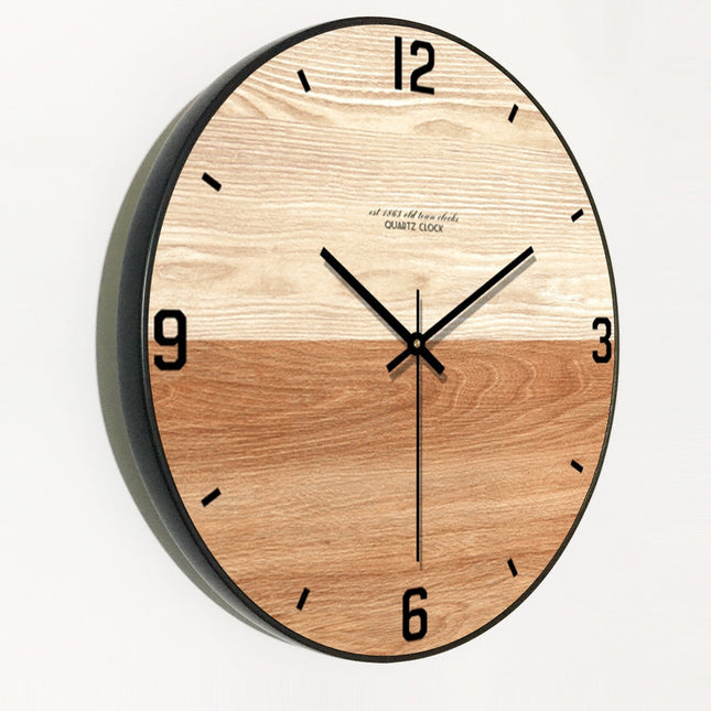 Natuurlijke houten wandklok modern design