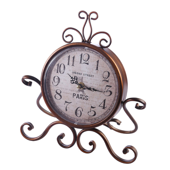 Vintage tafelklok met octopus standaard