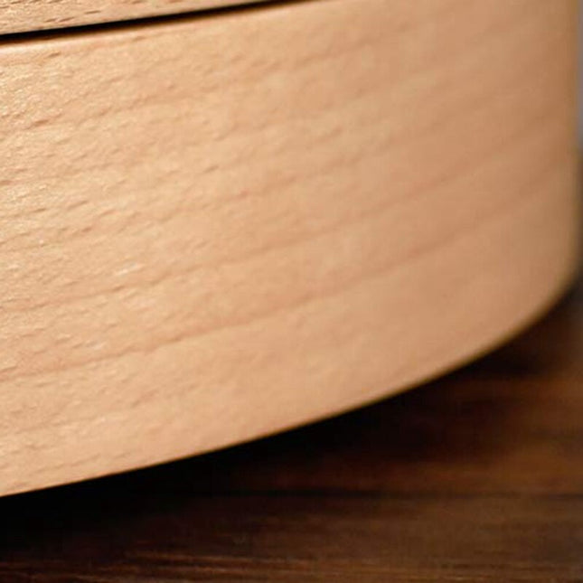 Minimalistische ronde wandklok van hout